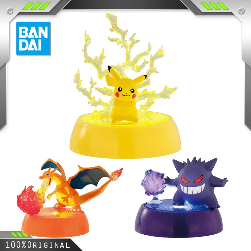 

BANDAI Pokémon luminous Gacha Charizard Gengar Action Toy Figures Anime peripherals Christmas Gifts