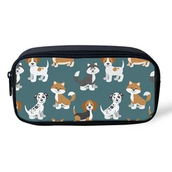 Cute Corgi Dog Pattern Pencil Bag Custom Pencil Case Zipper Stationery Bag Birthday Gift Free Shipping