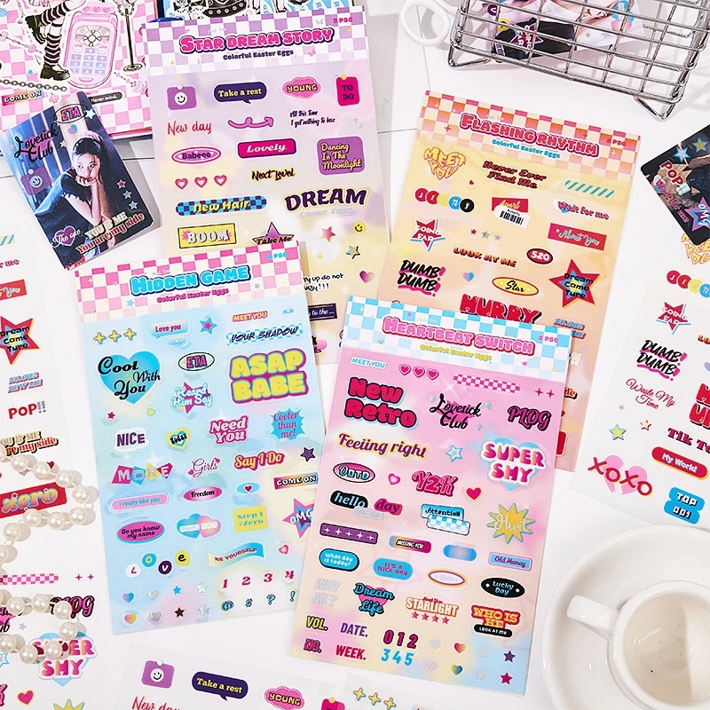 

1Pc Cute Creative Design Guka Sticker DIY Scrapbooking Happy Planning Photo Album Deco Stickers Cute Korean Stationery Gift