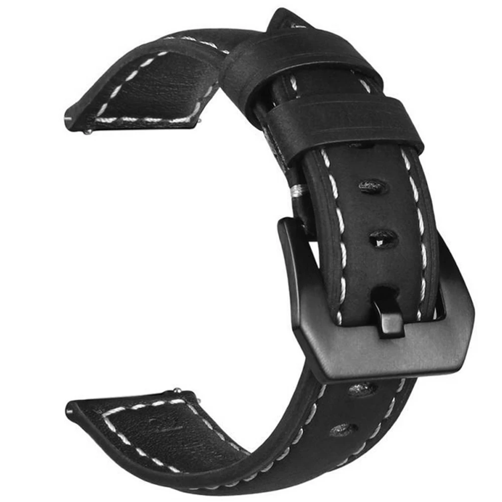 

For GTR 47mm Leather Strap Watchband for Xiaomi Huami Amazfit PACE/Stratos 3 2 2S Watch Bracelet Band for Samsung Gear S3 Correa