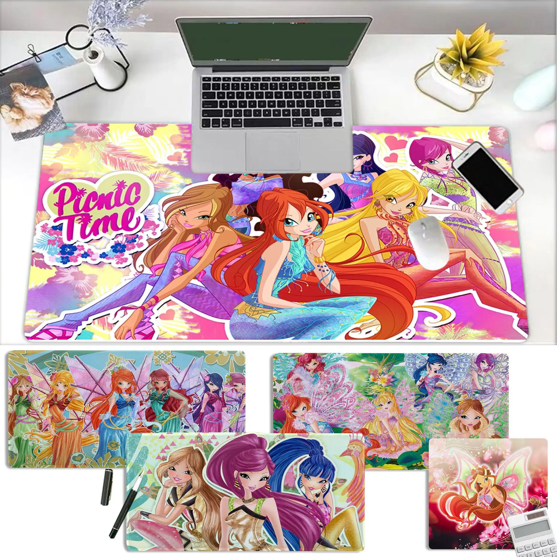 

Girl W-Winx C-Clubs Mousepad Beautiful Durable Rubber Mouse Mat Pad Size for CSGO Game Player Desktop PC Computer Laptop