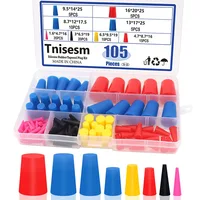 105 Pcs High Temp Masking Plugs Powder Coating Silicone Cone Plugs Assortment Kit Car Maintenance Reusable Accessories 2