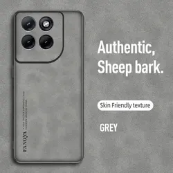 Luxurious Sheepskin Leather Full - Cover Phone Case - Motorola X70 Air Pro (GRAY)