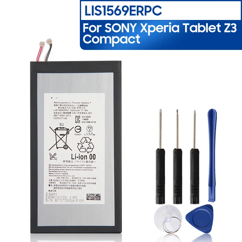 Batteria Sostitutiva Per Tablet Per Sony Xperia Z3 Tablet Compact Lis1569Erpc Batteria Ricaricabile 4500Mah