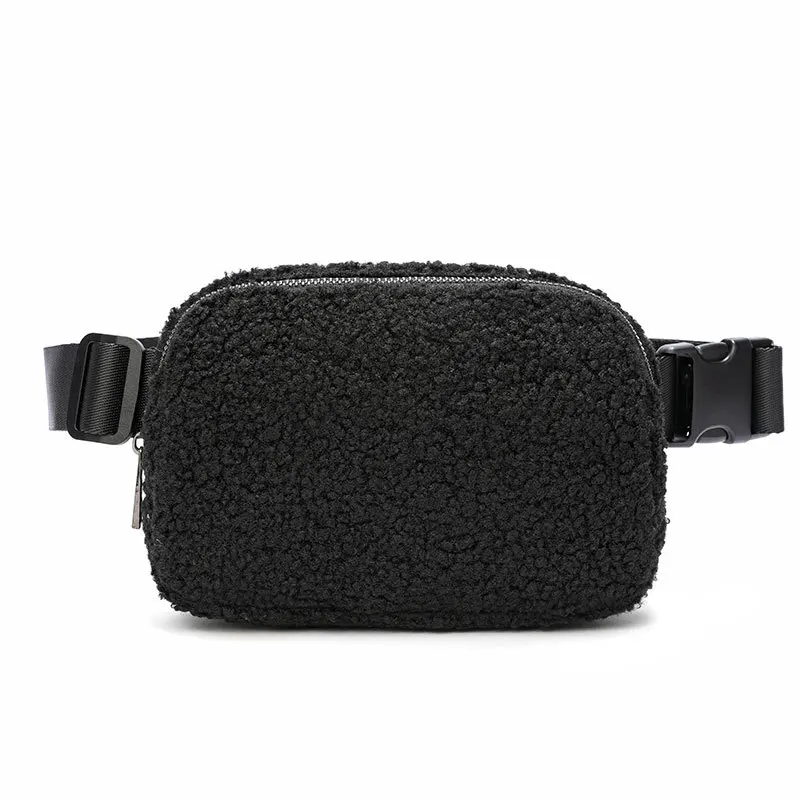 New Fashion Women Sherpa Cute Belt Sport Bag Per Ragazze Berber Fleece Marsupio Marsupio Borsa Per Le Donne Borsa A Tracolla Sul Petto