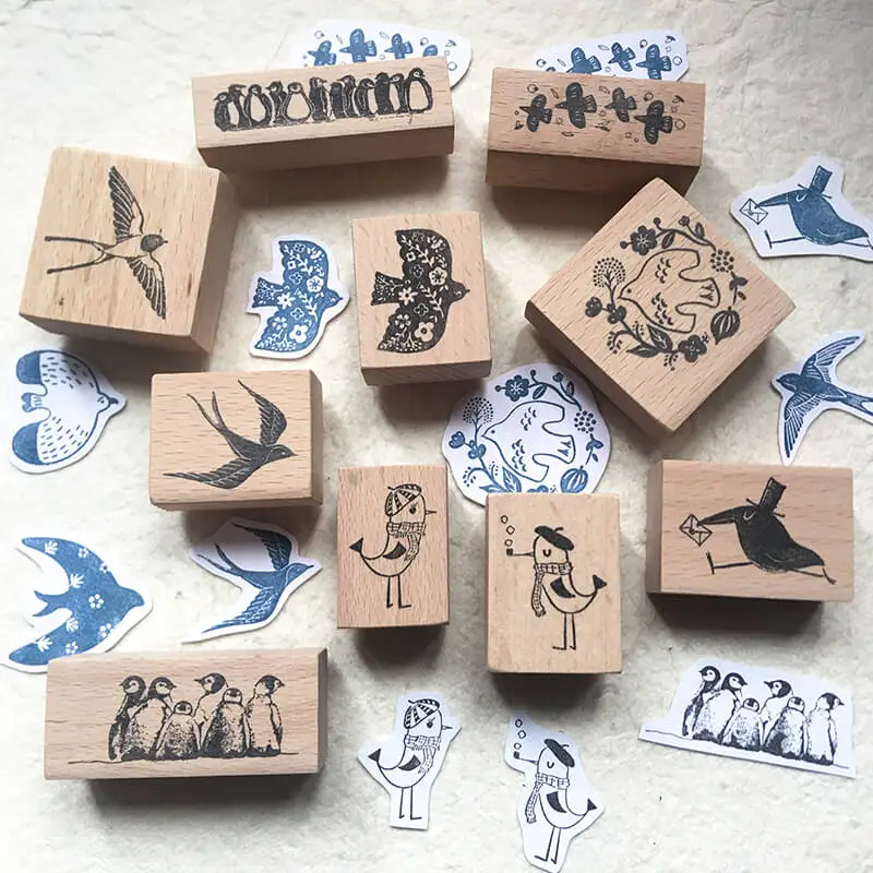 Stamp Bird Scrapbooking Journaling Supplies Kawaii Birds House Wooden Rubber Stamps wooden stamps alphabet stamps inking stamps decorative stamps clear stamps wax seal stamp clock stamp