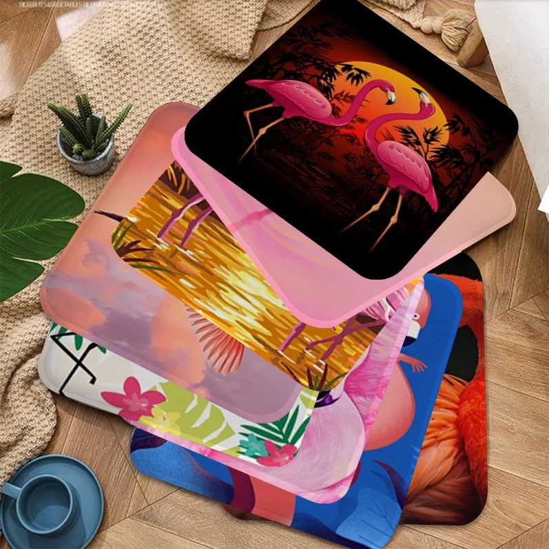 

Flamingo Nordic Printing Plush Cushion Home Back Cushion Soft Comfortable 50x50cm Seat Mat
