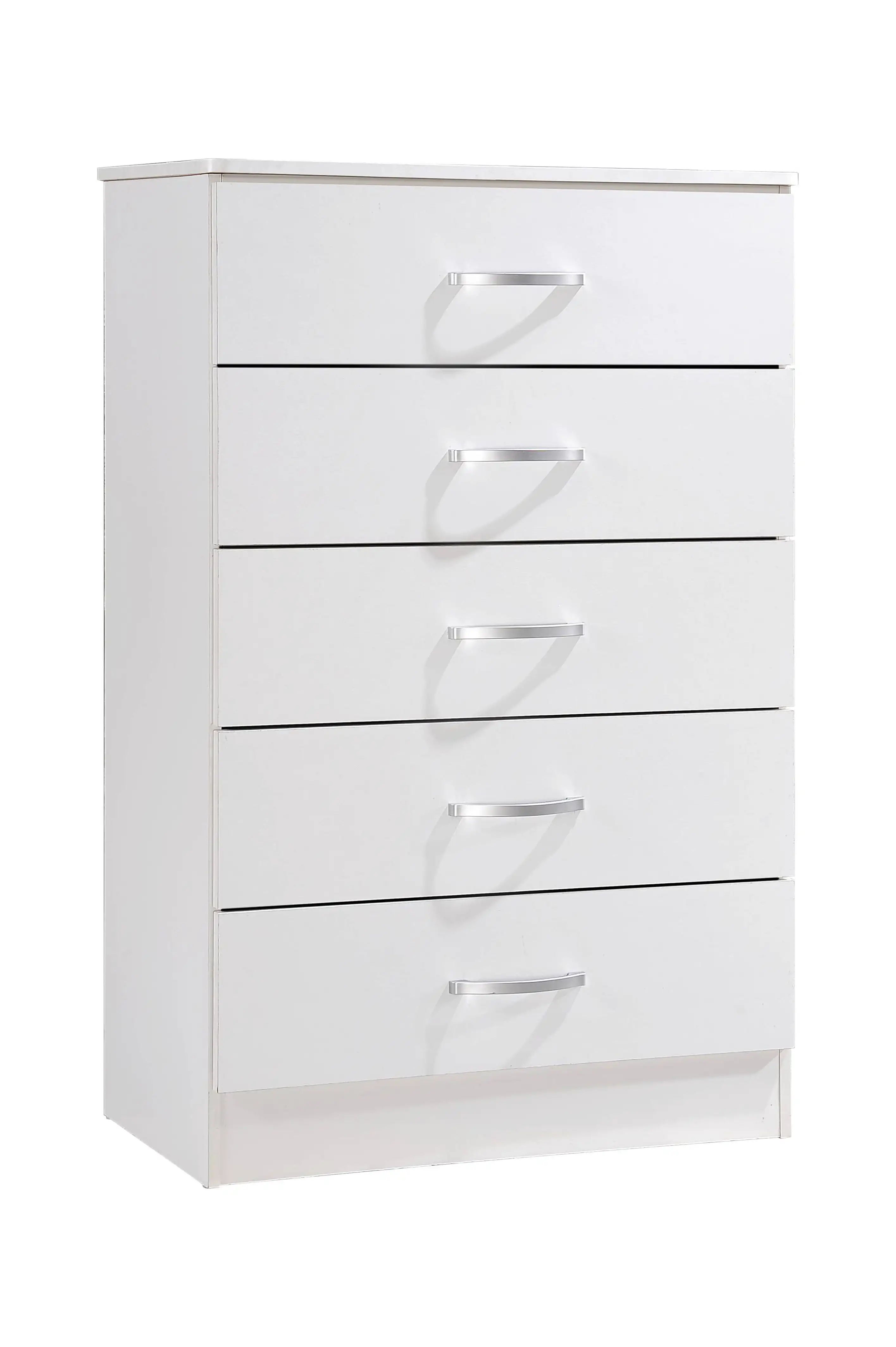 

Hodedah Wood 5-Drawer Chest, White