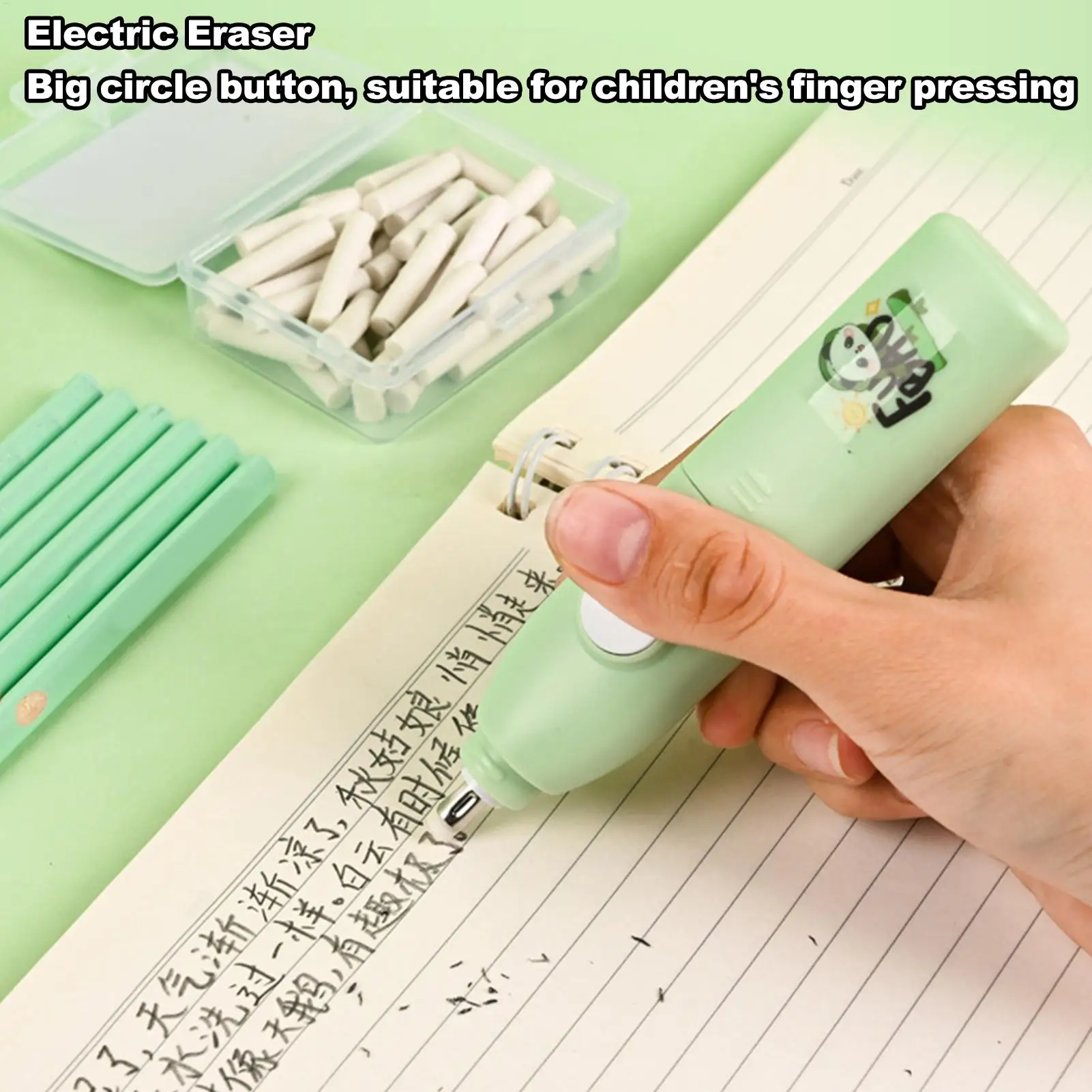 소녀들을 위한 문구 세트 연필깎이 카피바라 문구 세트 전동 지우개 연필 학교 필수품