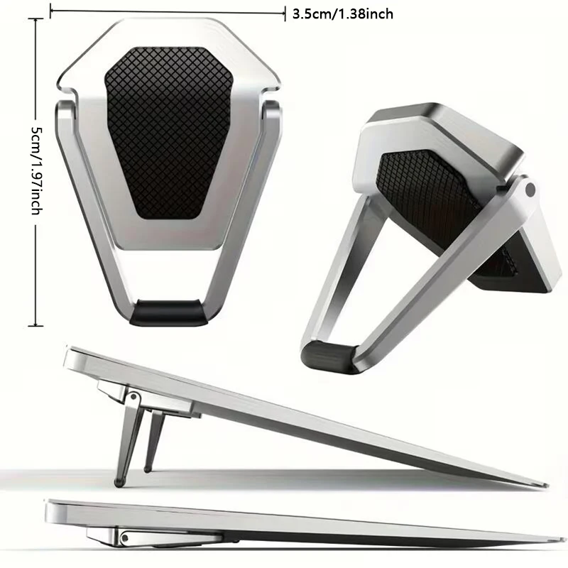 새로운 접이식 노트북 스탠드, 미니 보이지 않는 컴퓨터 키보드 홀더, 휴대용 미끄럼 방지 냉각 접이식 홀더-2개