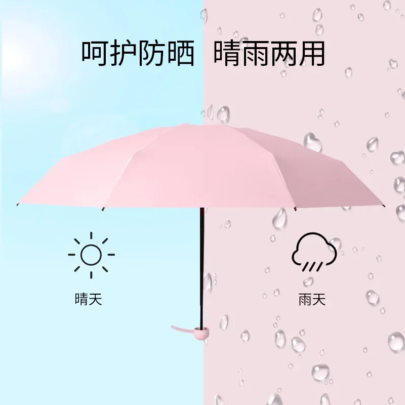 Sun Umbrella Mini Vinyl Pocket Sun Protection