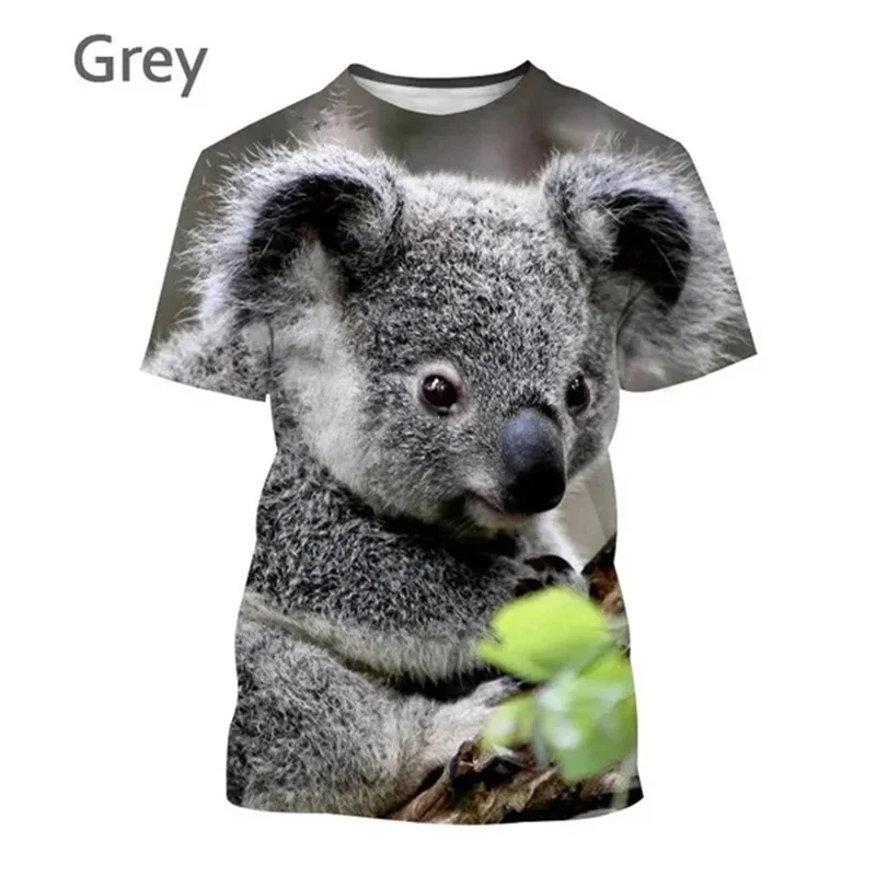 thumbnail image 1 of Camiseta con estampado 3D de animales y oso koala para hombre, camisetas con estampado de personalidad de Australia, camisetas unisex informales de manga corta para hombre, 1 of 5