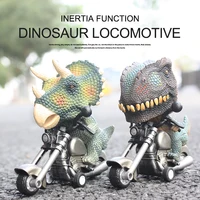 Childrens Dinosaur Modeling Pullback Motorcycle Simulation Locomotive Inertia Car miniatures item Animal figurines Dinosaur toys 2