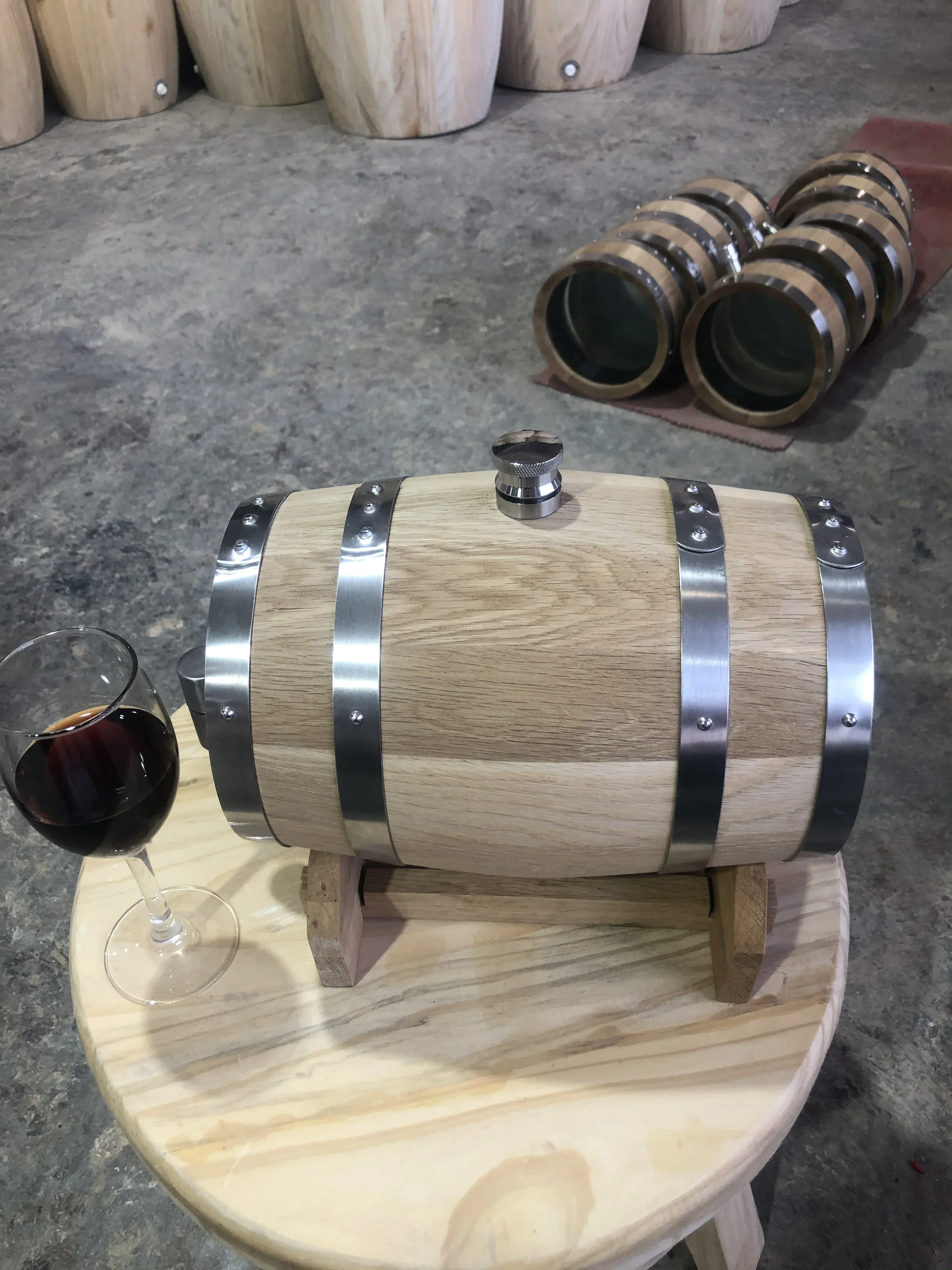 Quality 3L Wood Wine Barrel Vintage Oak Home Brewing Accessories Large Capacity Wine Storage Container For Tequila Whiskey