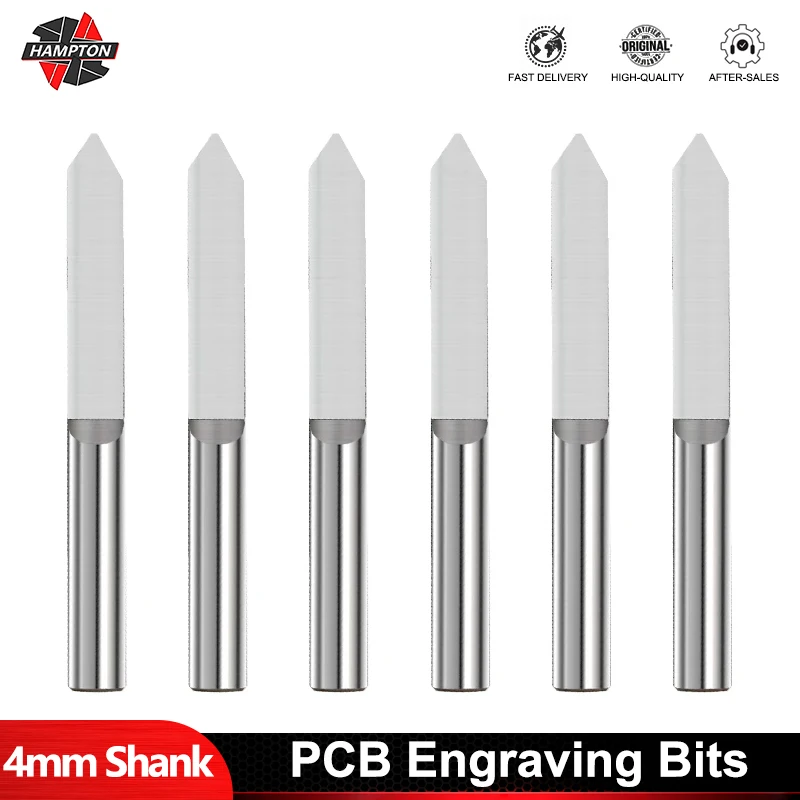 CNC Flachen boden Carving Werkzeuge 4mm Schaft Hartmetall V Gravur Router Bit für Holz Acryl Kunststoff PVC Fräsen cutter