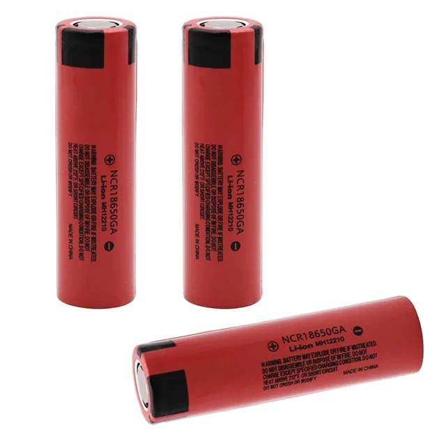 18650 3500mAh Battery Protected 10A Li-ion Rechargeable 3.7V Button Top  High Performance (Panasonic-Sanyo Japan inside) Free Battery case Included