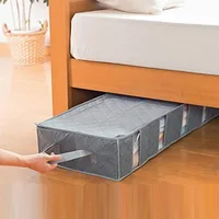 Under Bed Non Woven Blanket Clothes Storage Bags Cotton Large Capacity Quilt Moisture Proof and Dustproof Bags Home Organizer 2