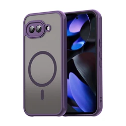 Matte Translucent Protective Case for Pixel 9A - Slim Design with MagSafe Compatibility (PURPLE)