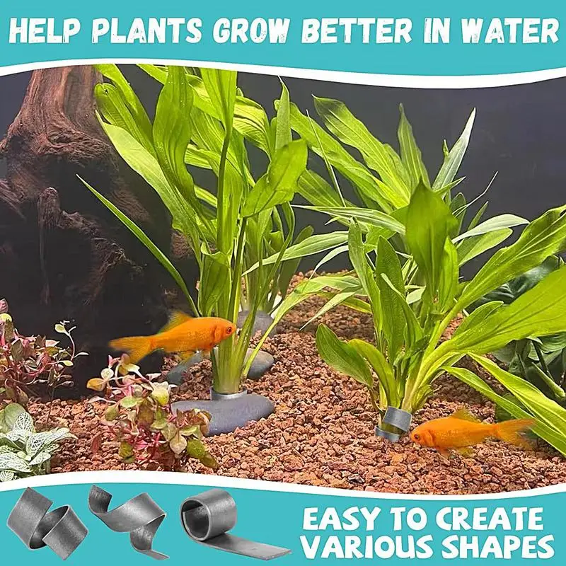 Aquarium Plant Weights Foldable Metal Water Plant Weights Anchors Supplies Part Wear-Resistant For Fishing Aquarium Holder