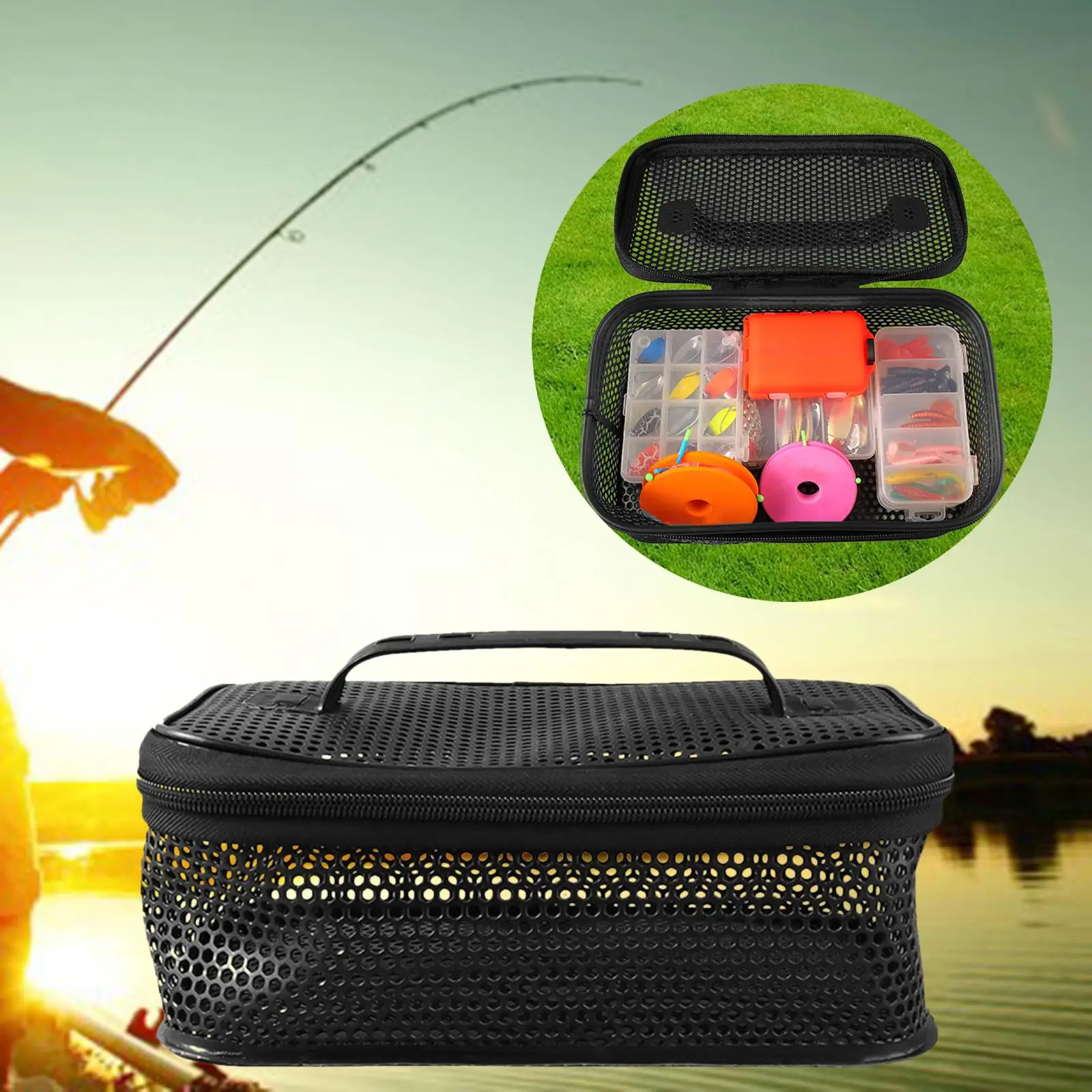 Bead Hook Holder Bag Fishing Bait Handbag Tackle Storage Handbag Mesh Lure  Jigs - AliExpress