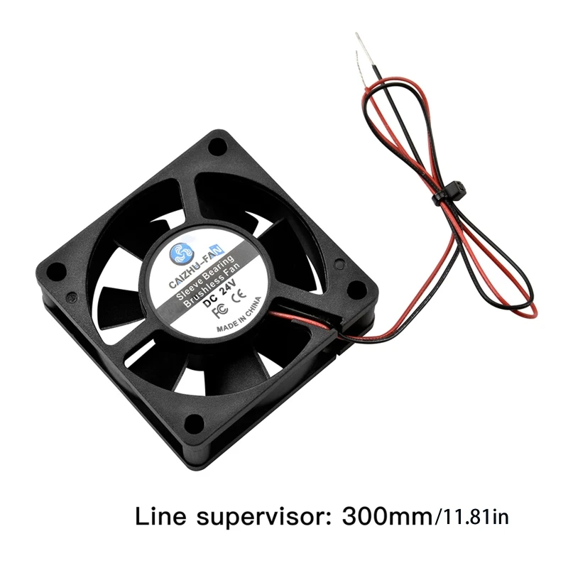 G5AA 3D 프린터 액세서리 Voron 프린터 하단 용 6020 냉각 팬 DC 24V 슬리브 베어링 브러시리스 팬 24v 11.8in 라인