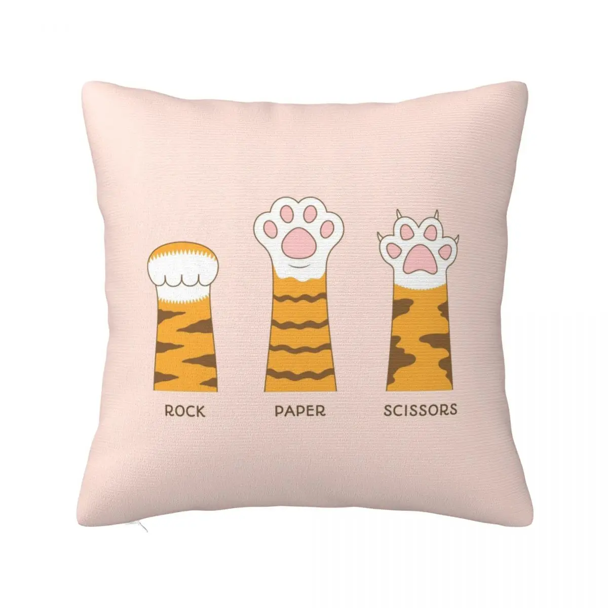 

Cat Paw Pillowcase Soft Polyester Cushion Cover Decorative Cartoon Throw Pillow Case Cover Home Zippered 40X40cm