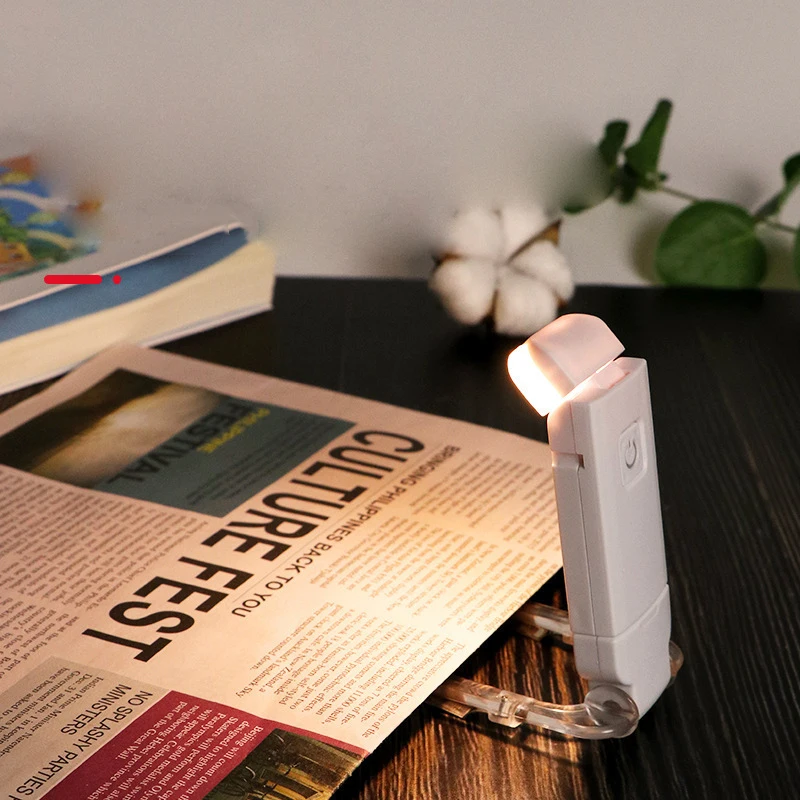 LED USB Rechargeable Book Light Reading Light Eye Protection Night Portable Clip Desk Bookmark