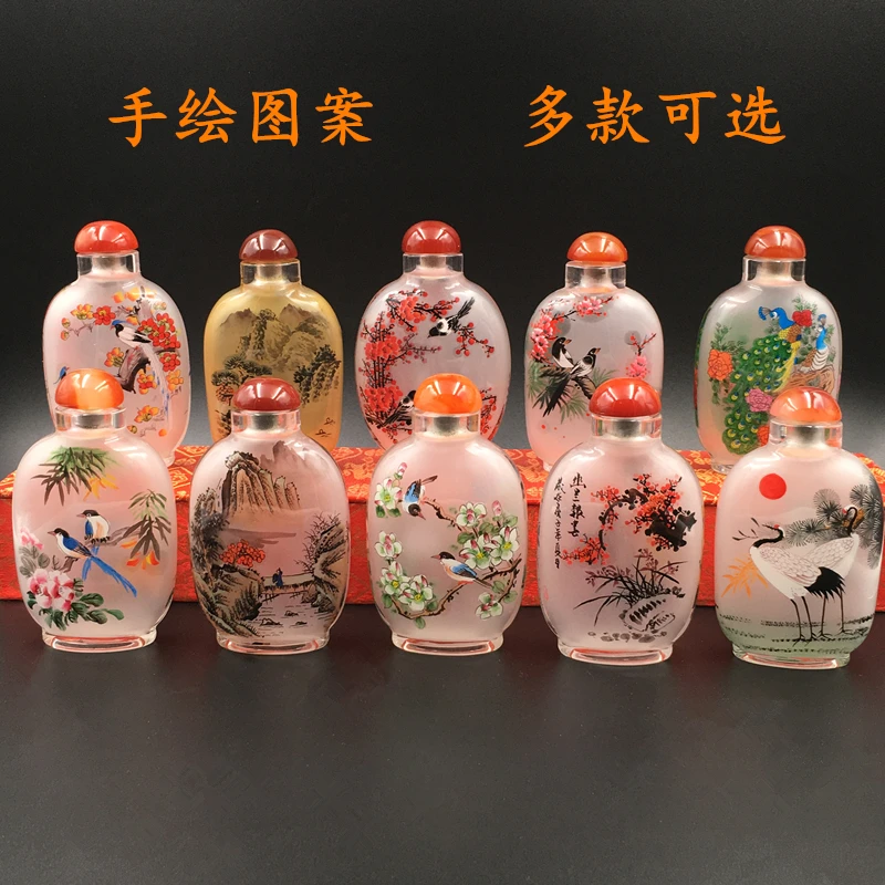 

Hengshui inner painting, snuff bottle, handmade painting, foreign affairs business, Chinese ethnic crafts