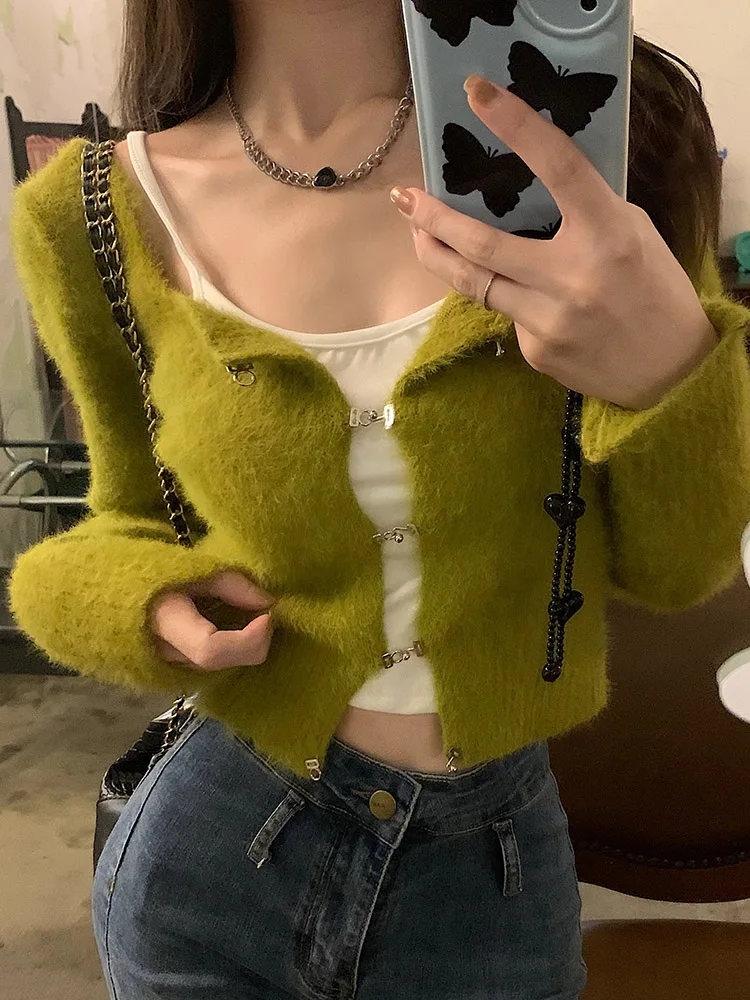 매력적인 단색 O넥 짧은 크롭 니트 상의, 2023 겨울 가을을 위한 일본 소녀 스타일, 4 가지 다채로운 색상으로 돌아왔습니다! 8 여성용 단색 슬림 니트 카디건, 캐주얼 스웨터, 크롭탑, Y2k 2000 년대 의류, 한국 패션, 가을, 2023 신상