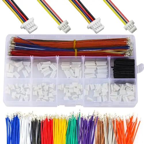 JST Connector Kit 1.0mm Pitch JST-SH 1.0 Micro Connector with Premium 28AWG Pre-Crimped Cables,SH 1.0mm (SH-Kit)