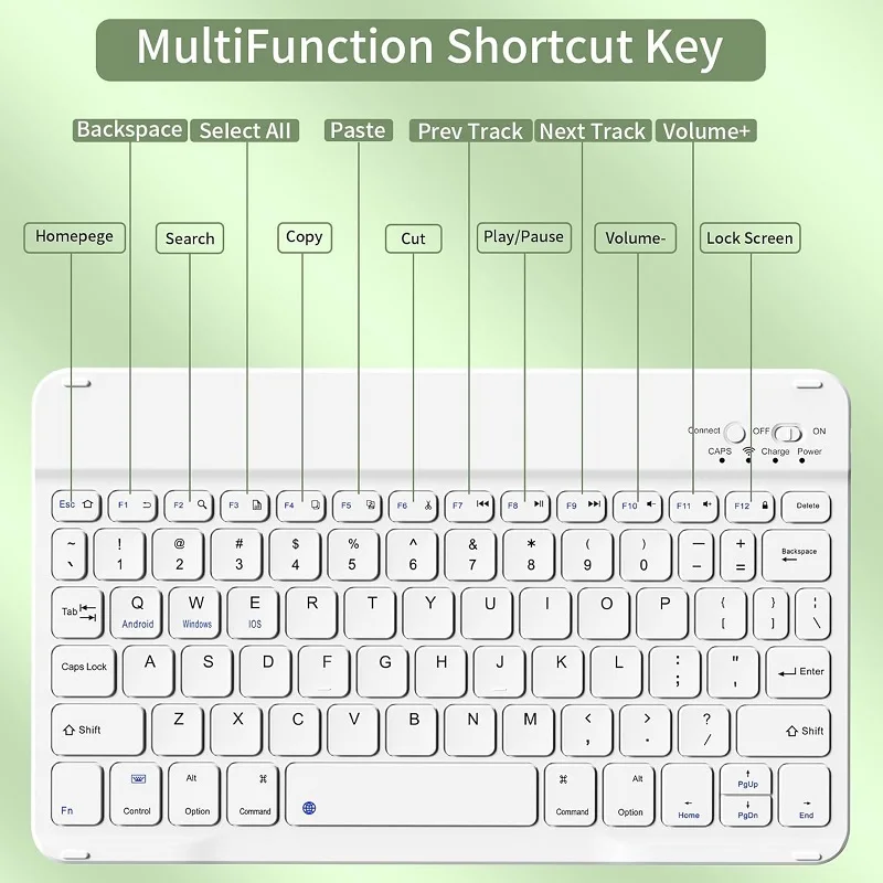 Premium Case with Detachable Bluetooth Keyboard