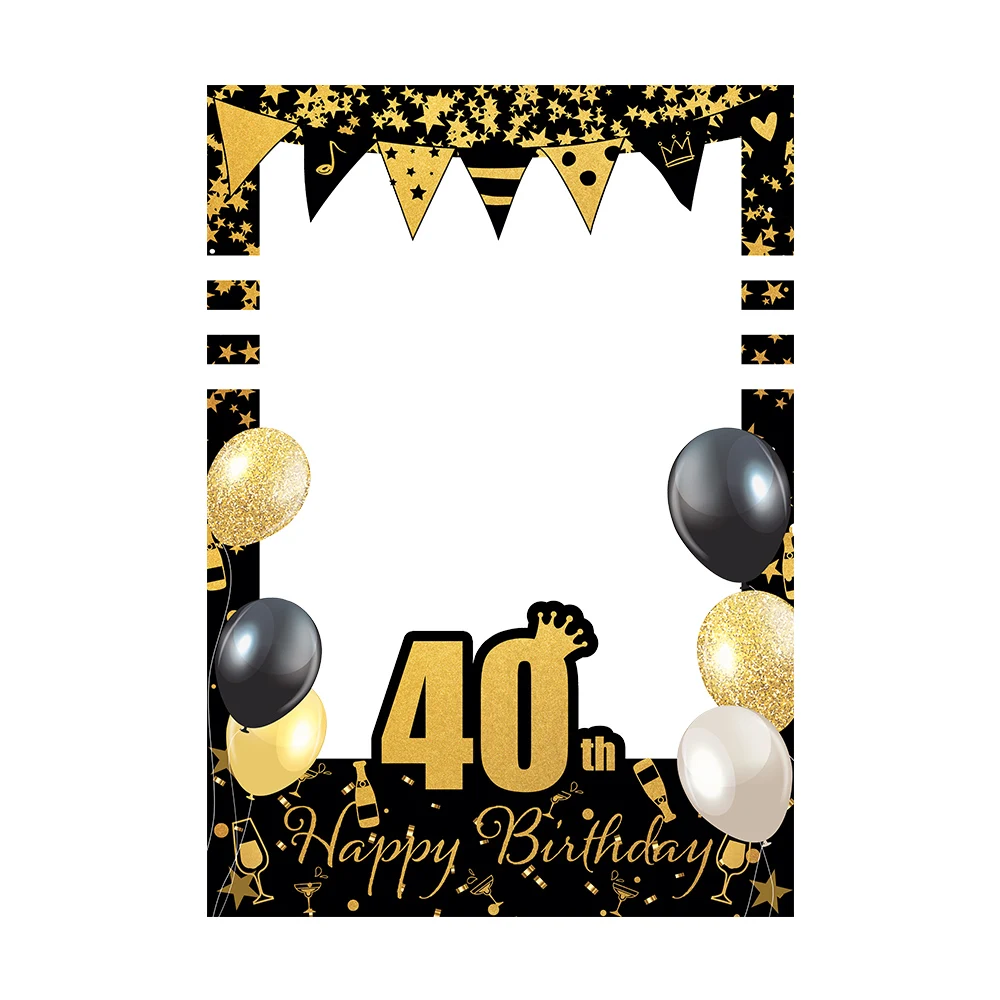 30. 40. 50. 60. Geburtstag Party Photo Booth Rahmen Requisiten Schwarz Gold Geburtstag Party Dekor 18 30 40 50 60 Jahre Geburtstag liefert – Detail 7