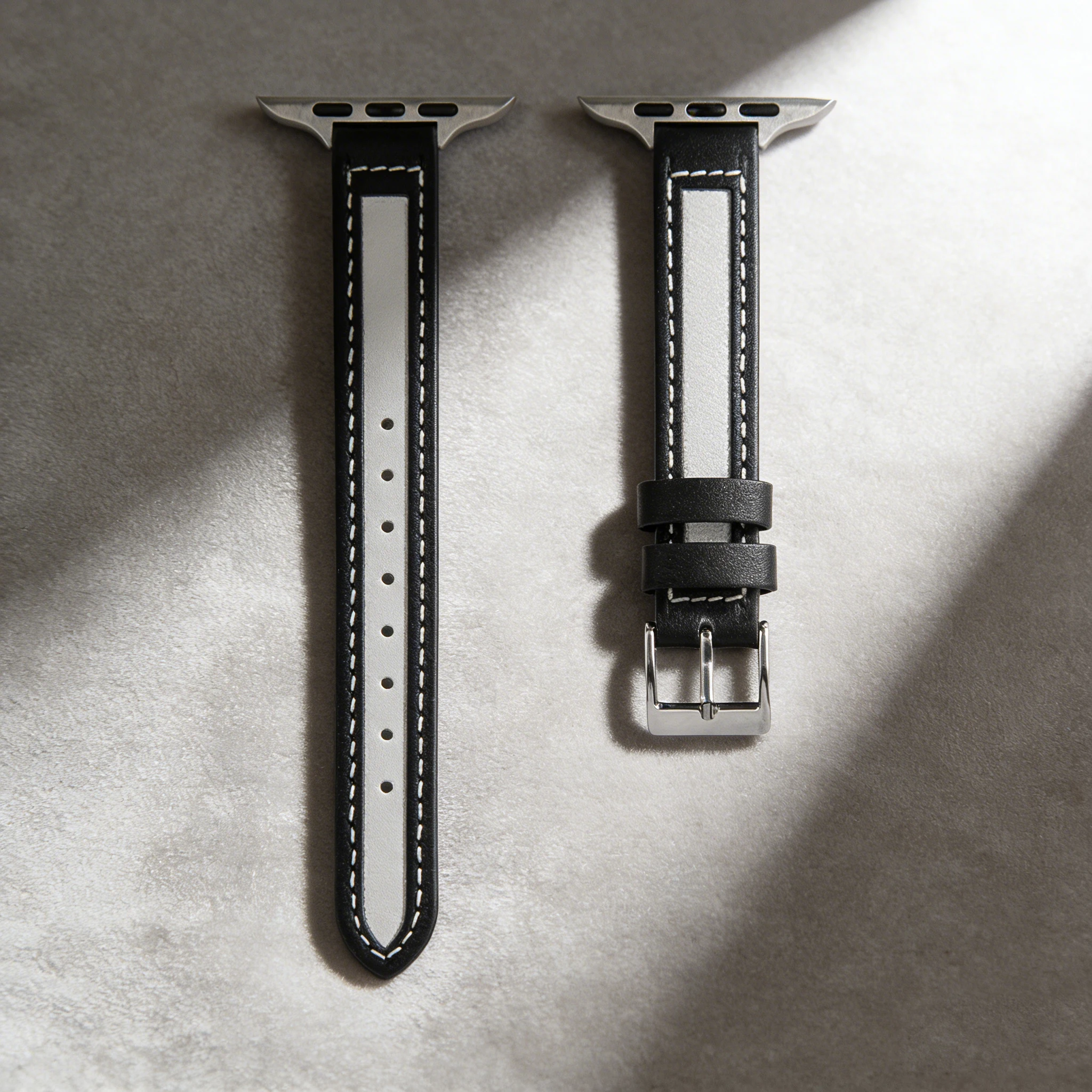 Elegant Leather Canvas Wristband
