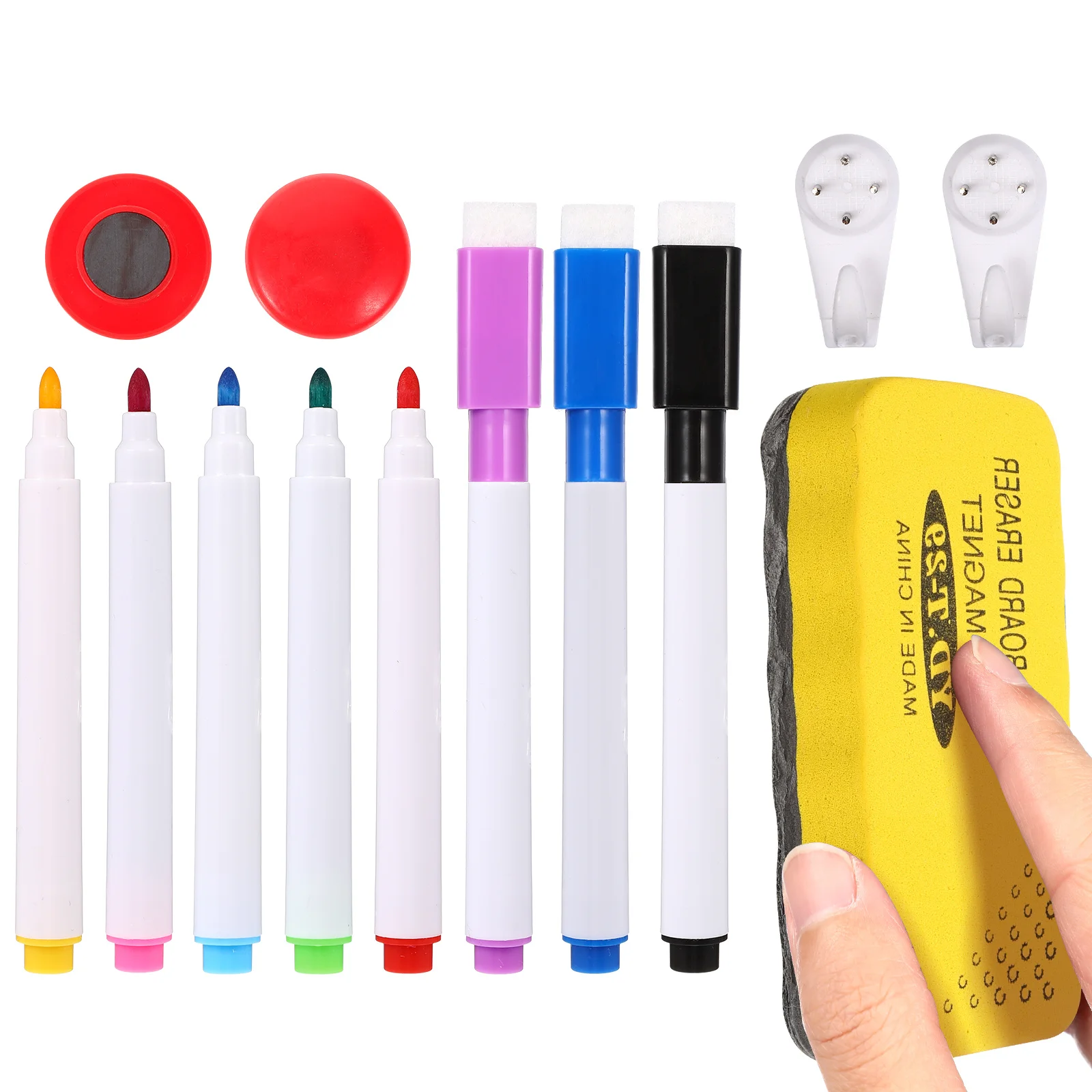 1 set 1 set di forniture per lavagna magnetica, penne per lavagna, perni di gomma, bacheca, parti per lavagna per ufficio, scuola - immagine 6