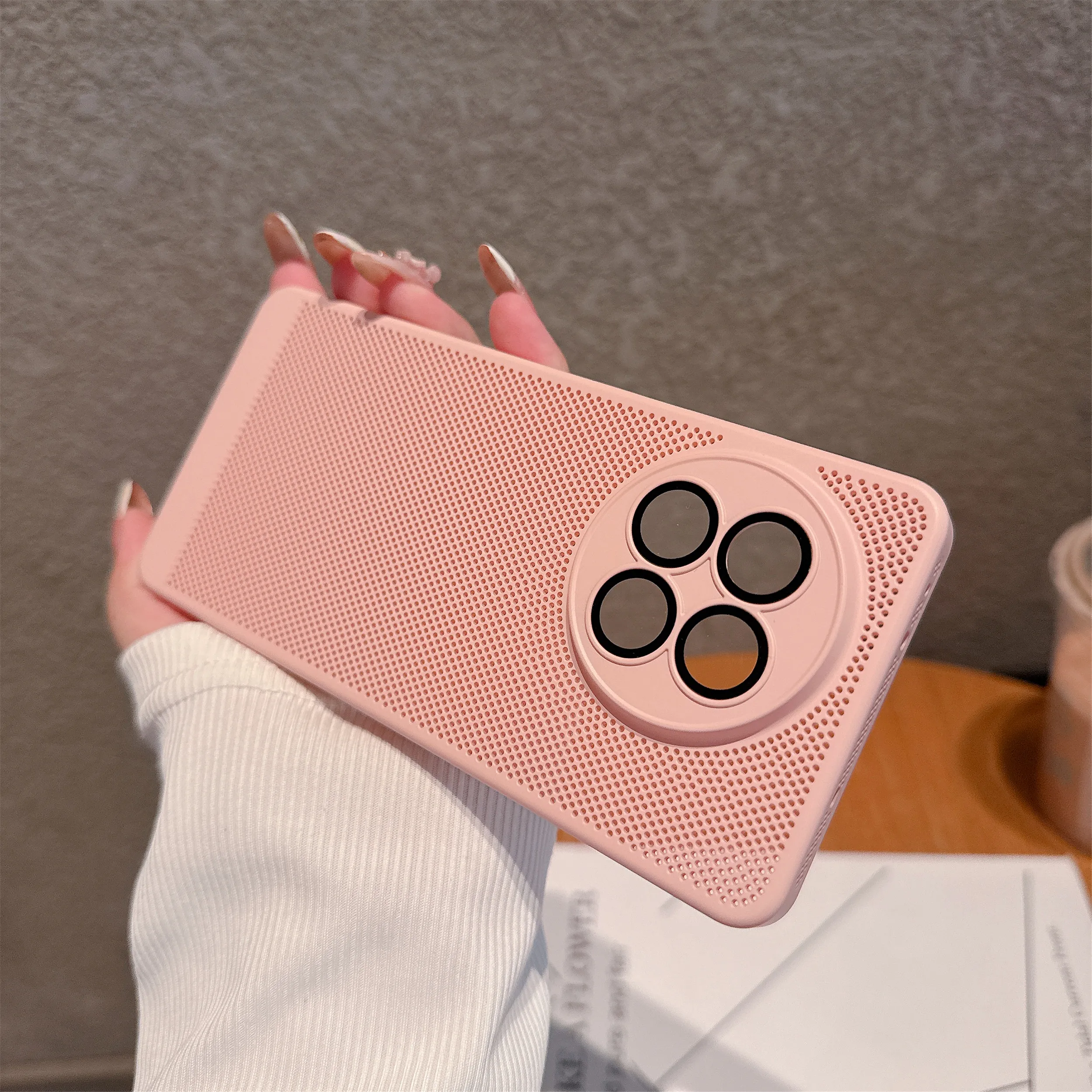 Breathable Honeycomb Mesh Shockproof Case with Glass Lens Protection