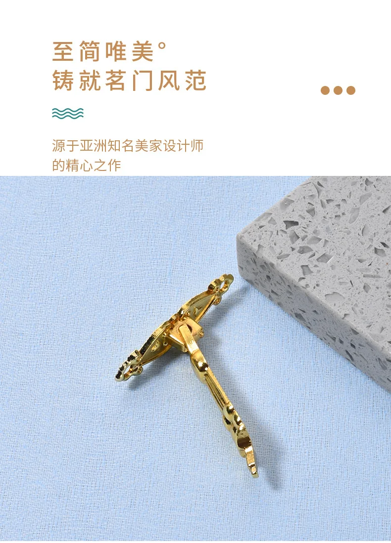 Description Picture 3 of itemImitation gold zinc alloy antique cabinet door drawer small wooden gift box decorative single hole handle