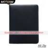 Limited Imperfect Moterm Genuine Pebbled Grain Leather A5 Zip Cover with Top Pocket Cowhide Planner Zipper Notebook Organizer 1