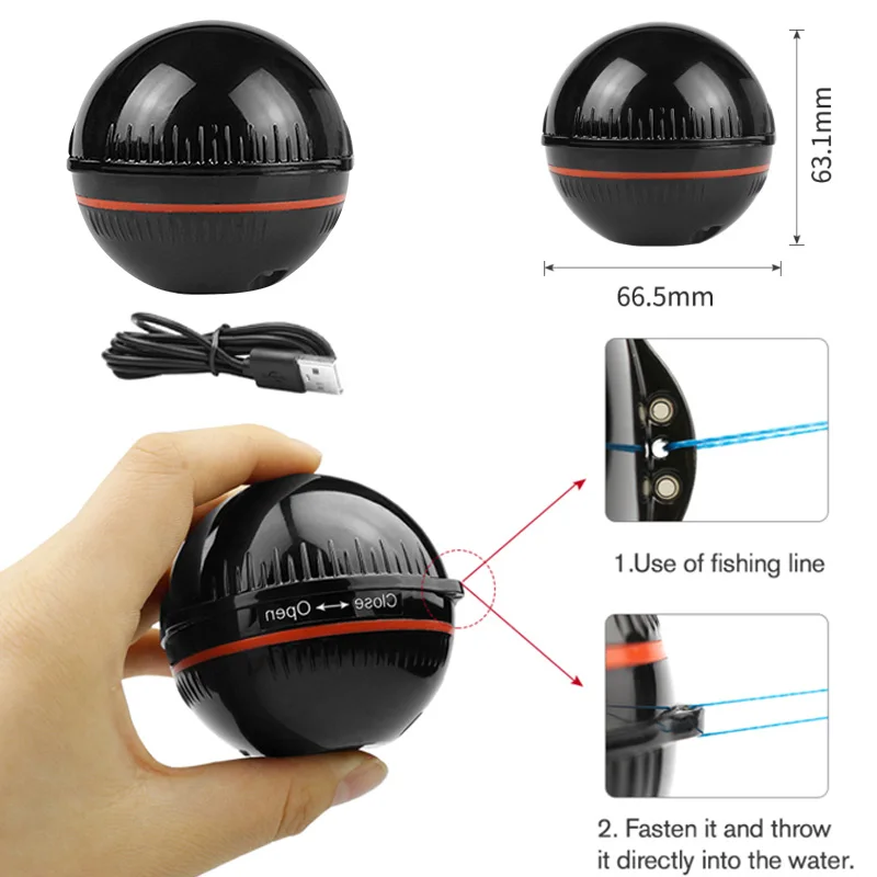 Erchang XA02 Wireless Bluetooth Smart Sonar Fish Finder 48m 160ft Portable Outdoor Fishing Equipment IOS Android