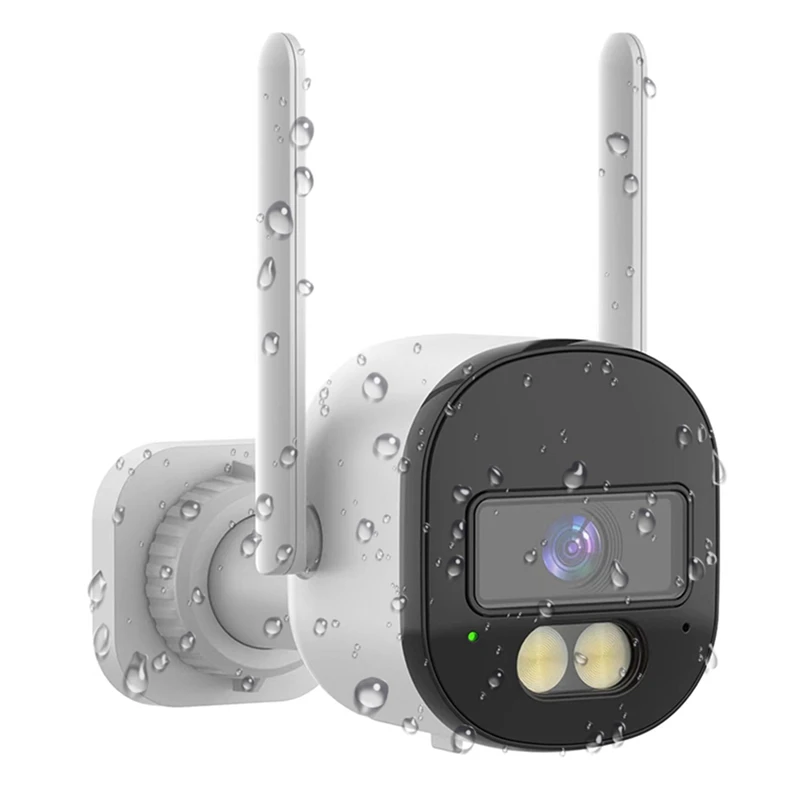 

Tuya Outdoor Camera 4MP 2.4GHZ 5G WIFI Waterproof Two Way Talk Motion Detect Siren Alarm IP Cameras, US Plug