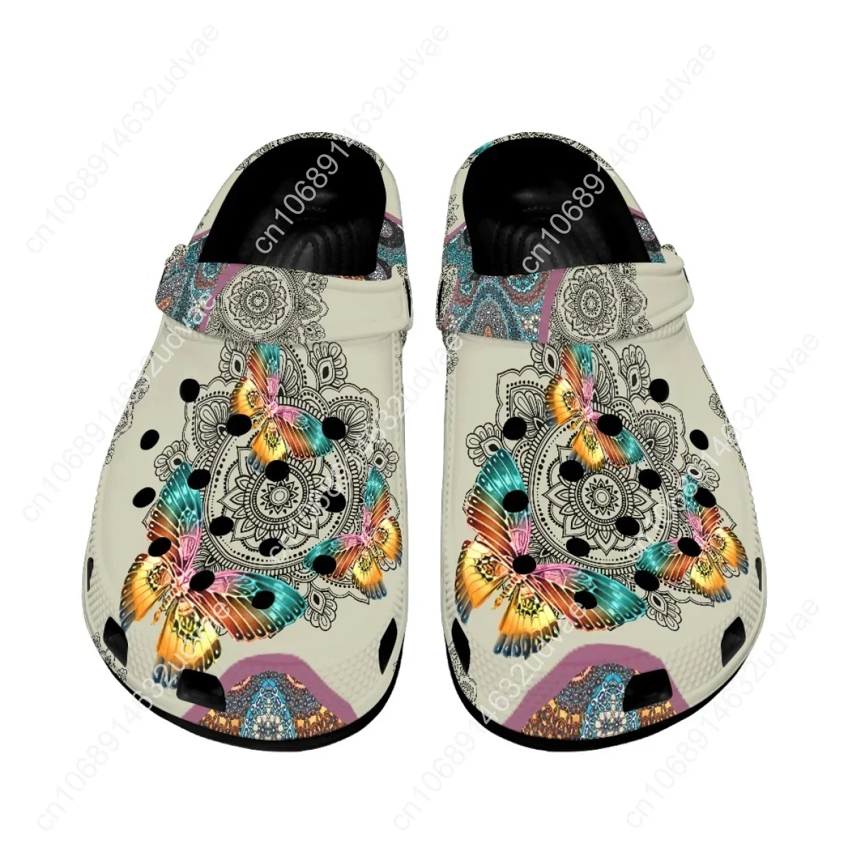 Mandala Designer Casual Garden Flat Shoes Breathable Non-slip Indoor Slippers Summer Comfortable Home Couple Sandals Chinelos