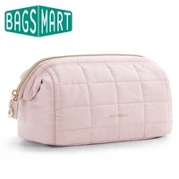 BAGSMART Makeup Bag Puffy Padded Make Up Bags for Women Makeup Organizer Case Wide-open Pouch Toiletry Bag Travel Essentials 1