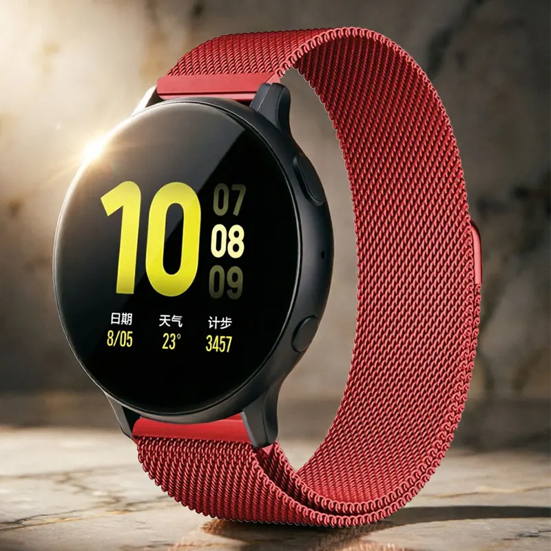 Universal 20mm/22mm Magnetic Smartwatch Bracelet Strap - Sleek Design