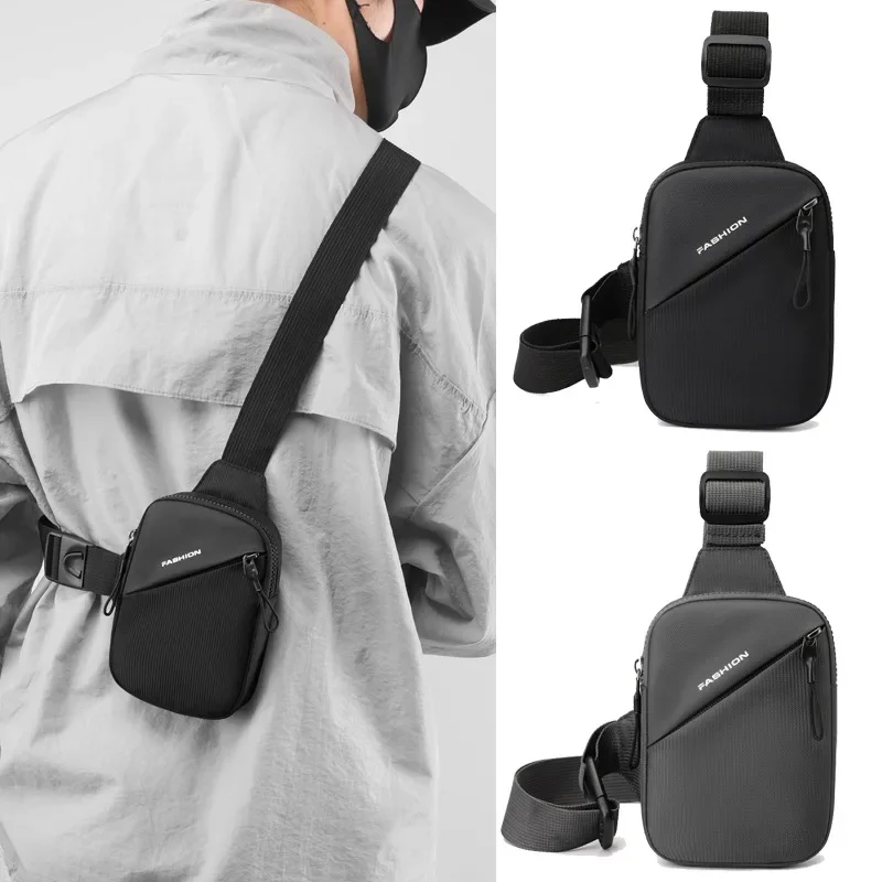 Borsa da petto leggera da uomo, borsa a tracolla casual in nylon, borsa a tracolla multiuso da escursionismo per sport all'aria aperta e pendolari quotidiani  1524