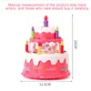Mini Size Electric Carousel Birthday Cake Toy With Music Rotating Play House Toy Children Birthday Cake Educational Toys Kid Gif 4