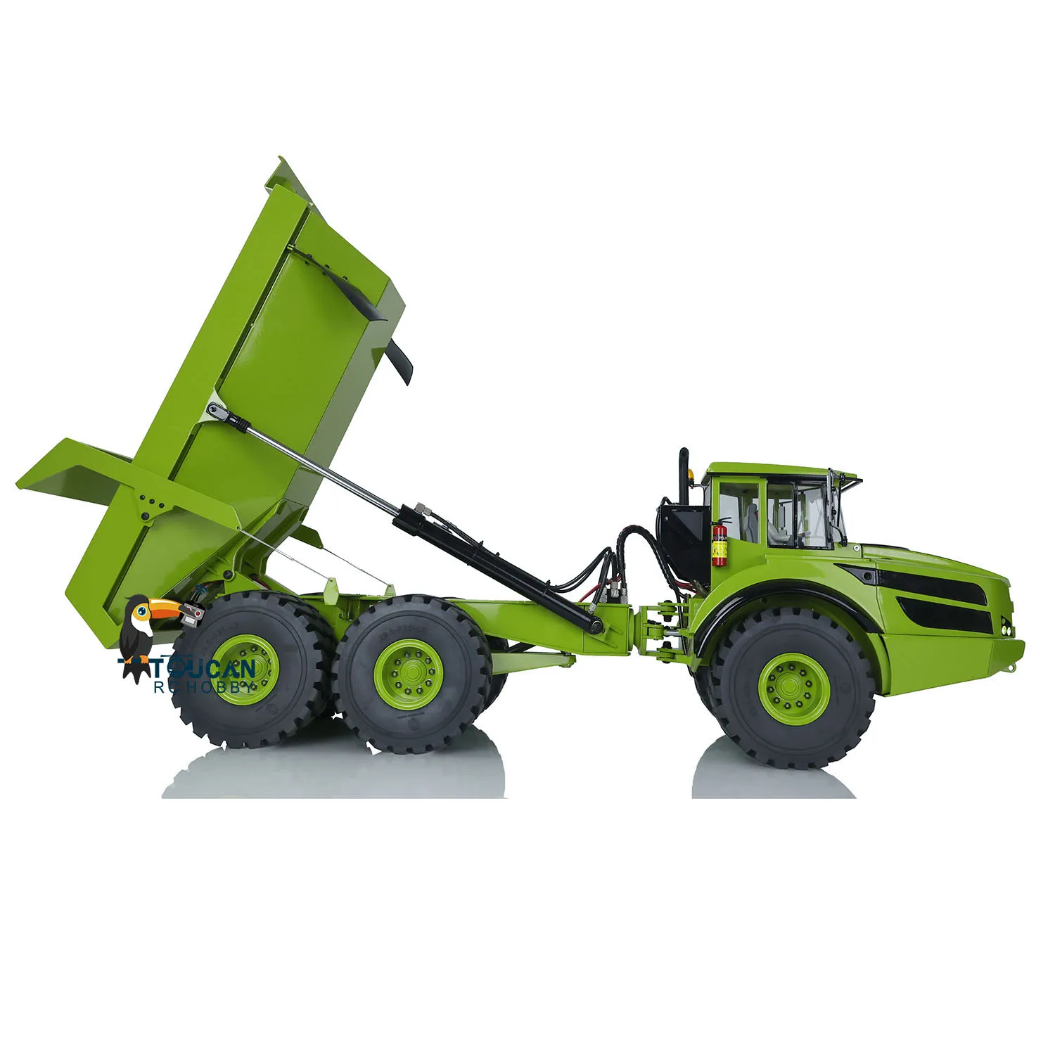 XDRC 6X6 1/14 RC Hydraulic Articulated Truck Radio Control Dumper Model Servo Motor ESC Assembled and Painted Toys Gift TH21416 2