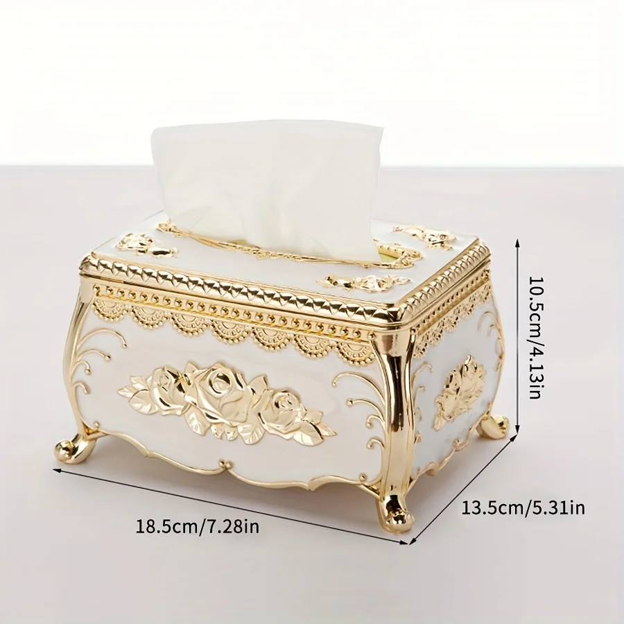 Plastic Tissue Box Cover Suitable for Home Living Room Coffee Table Creative Luxury KTV Napkin Holder Restaurant 3