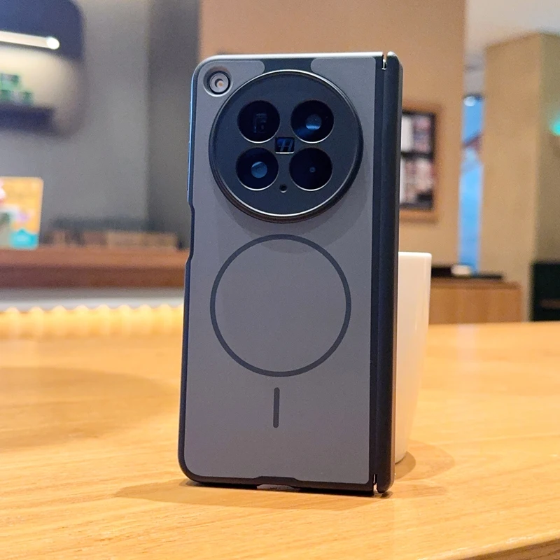 Magnetic Wireless Charging Matte Case with Double Hinge