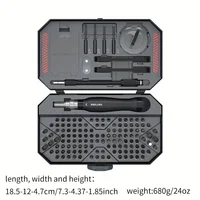 145 Screwdriver Set Bit Kit with Magnetic Driver, Chrome Vanadium Steel, Versatile for Electronics, Furniture, DIY Repair 2