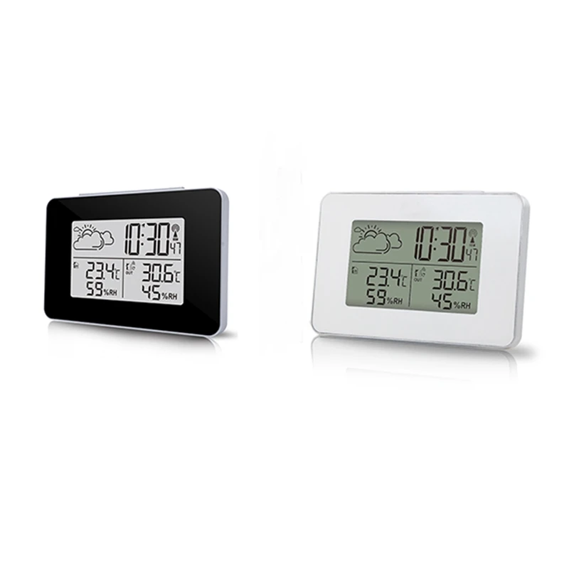 

Wireless Weather Forecast Alarm Clock LCD Digital Screen Outdoor Home Weather Forecast Sensor Clock With Barometer