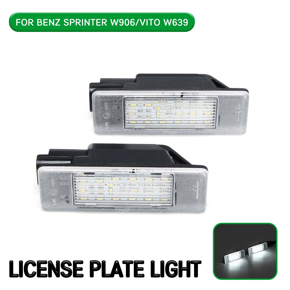 2Pc Led Targa Lampada Luce Per Mercedes-Benz Sprinter W906 2006-On /Vito W639 Mercedes Per Benz Sprinter 2003-2014